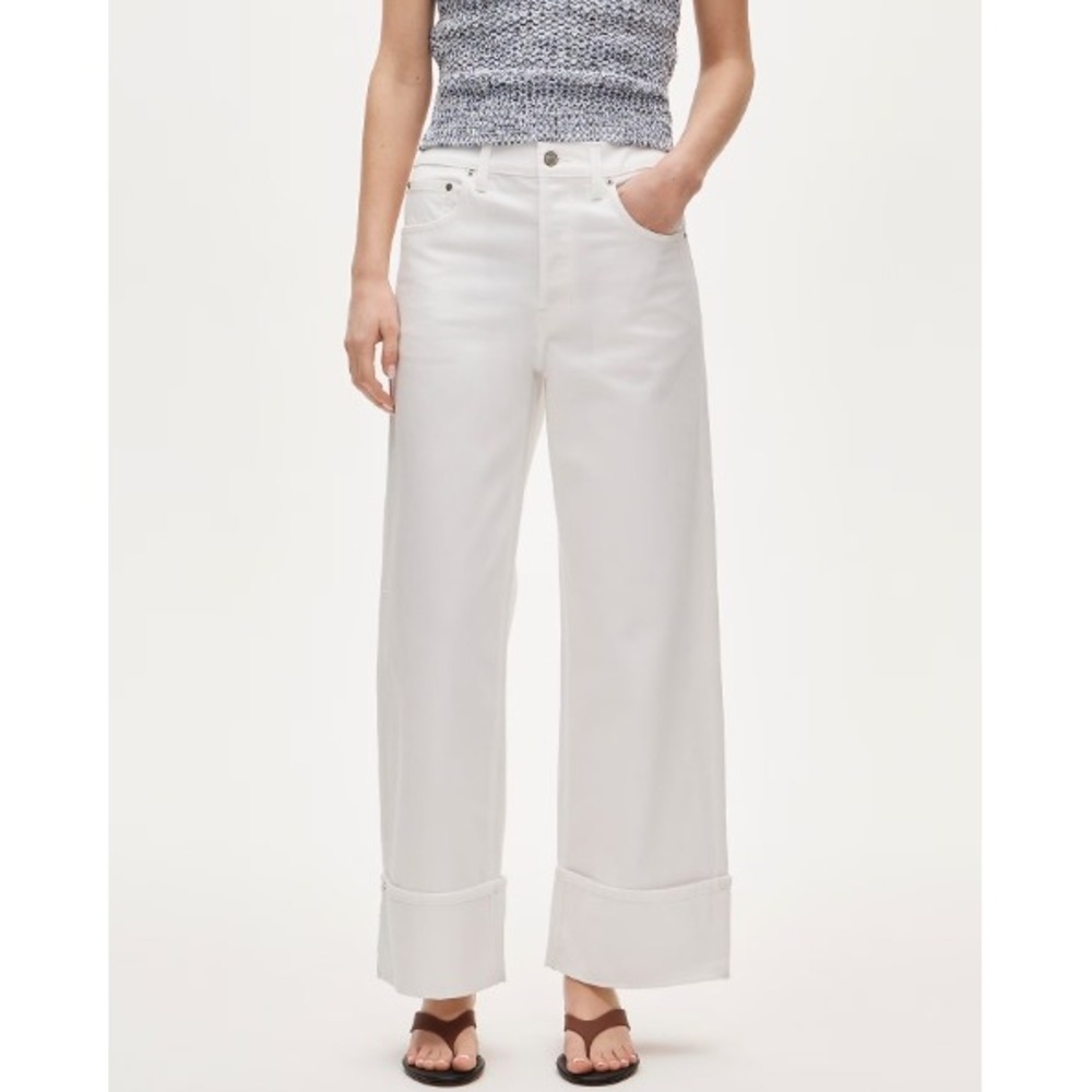 J.Crew Everyday Wide Leg Jeans 29 White Coastal Preppy Old Money